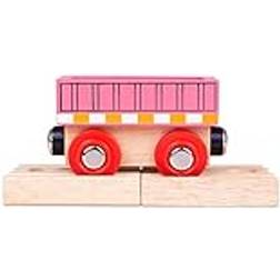 Bigjigs Rail Wooden Pink Wagon Other Major Wood Rail Brands Are Compatible