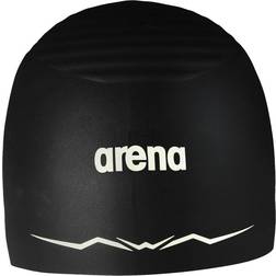 Arena Unisex Aquaforce Wave Swim Cap, Medium, Black Holiday Gift
