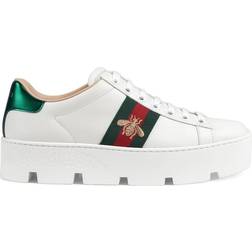 Gucci Ace Embroidered Platform W - White