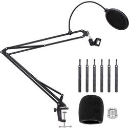 Amazon Basics Microphone Boom Arm with Pop Filter Adjustable Stand Mic Arm