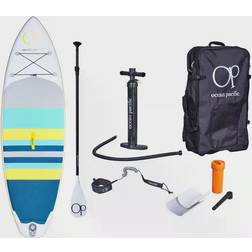 Ocean Pacific Sunset All Round 9'6 Inflatable Paddle Board Weiß/Grau/Gelb