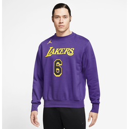 Nike Mens Lebron James Lakers CTS & Number Fleece Crew Mens Purple/White