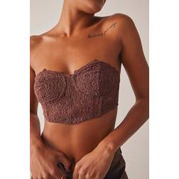 Free People Women's Madi Lace Corset Top Hickory Hickory