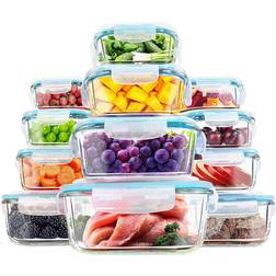 KICHLY Tupperware Glass 24 pieces Food Container 24pcs 0.32L