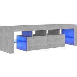 vidaXL Cabinet with Led Lights Concrete Grey TV Bench 140x40cm