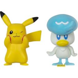 Jazwares Pokémon Gen IX Battle Figure Pack Minifiguren 2er-Pack Pikachu & Kwaks 5 cm