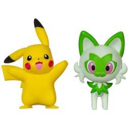 Jazwares Pokémon Gen IX Battle Figure Pack Minifiguren 2er-Pack Pikachu & Felori 5 cm