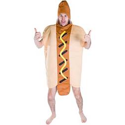 bodysocks Bodysocks Adult Hot Dog Fancy Dress Costume