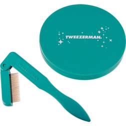 Tweezerman Majestic Turquoise iLashcomb and Compact Mirror Set