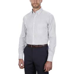 Van Heusen mens Regular Fit Pinpoint Stripe Dress Shirt, Iced Grey, Neck -33 Sleeve