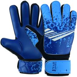 EFAH SPORTS Soccer Goalkeeper Gloves for Kids Boys Children Youth Football Goalie Gloves with Super Grip Protection Palms Size Suitable for M-L Adult, Blue