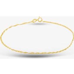 9ct Yellow Gold Twist Curb Chain Anklet 1.23.0464