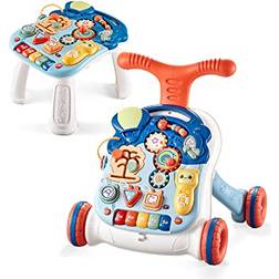 Baby Walker Sit-to-Stand Learning Walker Baby Walker Kids Activity center, Entertainment Table Lights & Sounds, Music, Phone, Steering Wheel, Educati