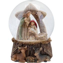 The Christmas Gift Co Nativity Scene Waterball Brown Figurine 13cm