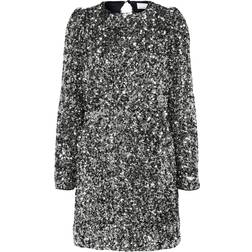 Selected Sequin Mini Dress - Silver