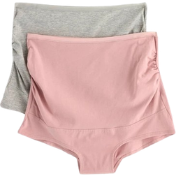 Lindex Maternity Brief with High Waist 2-pack Dusty Pink