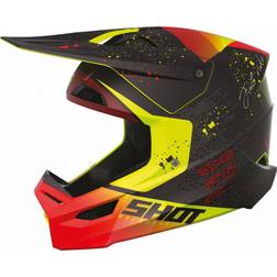 Shot FURIOUS MATRIX MX-Helm matt schwarz-rot Erwachsene