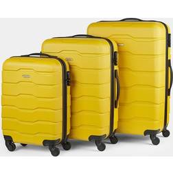 VonHaus 3pc Bumblebee Yellow Luggage Set