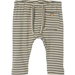 Lil'Atelier Gago Loose Pants - Fog/Agave Green