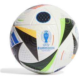 adidas EURO24 Pro Football - White/Black/Glow Blue