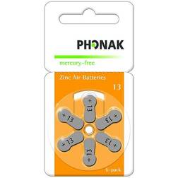 Phonak 13 Hearing Aid Batteries 6-pack