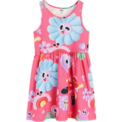 H&M Girl's Printed Jersey Dress - Cerise/Patterned (1156042001)