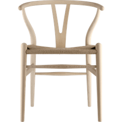 Carl Hansen & Søn CH24 Soaped Beech/Natural Wicker Kitchen Chair 75cm