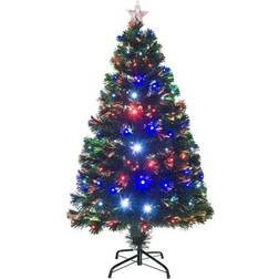 Homcom Pre-Lit Artificial Green Christmas Tree 120cm