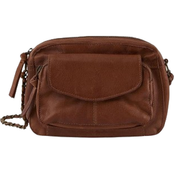 Pieces Leather Crossbody Bag - Brown