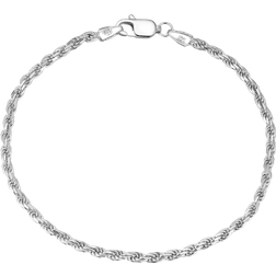 Adina Eden Rope Chain Bracelet - Silver