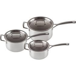 Le Creuset 3-Ply Stainless Steel Cookware Set with lid 3 Parts