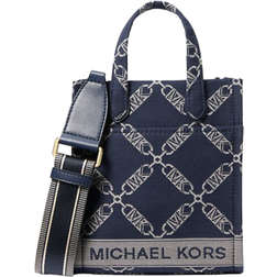 Michael Kors Gigi Extra Small Empire Logo Jacquard Crossbody Bag - Navy Multi