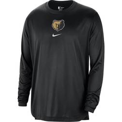 Nike Memphis Grizzlies 2023/24 City Edition Authentic Pregame Performance Long Sleeve Shooting T-Shirt - Black