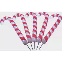 Konstsmide Candy Cane White/Red Christmas Lamp 4cm 5pcs