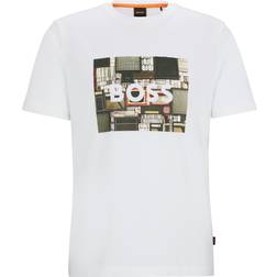 BOSS Mens T-Shirt Colour: Natural White