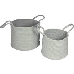 Cotton Grey Basket 51cm 2pcs