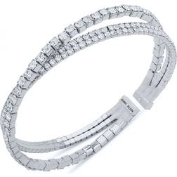 Anne Klein Cuff Bracelet - Silver/Transparent
