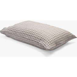 Piglet in Bed Gingham Mushroom Pillow Case Beige (75x50cm)