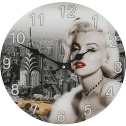 Hometime Marilyn Monroe Multicolour Wall Clock 30cm