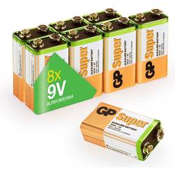 GP Batteries 9V Super Alkaline Compatible 8-pack