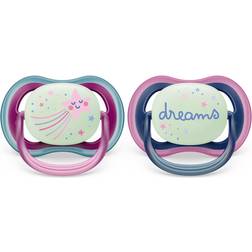 Philips Avent Ultra Air Night Pacifier Size 2 6-18m 2-pack