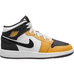 Nike Air Jordan 1 Mid M - White/Yellow Ochre/Black