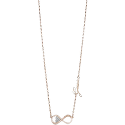 Guess Endless Love Necklace - Rose Gold/Transparent