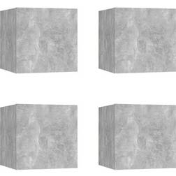 vidaXL 804495 Concrete Grey Wall Cabinet 30.5x30cm 4pcs