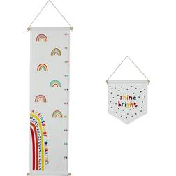 Ickle Bubba Rainbow Dream Wall Art & Growth Chart Set