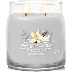 Yankee Candle Smoked Vanilla & Cashmere Grey Scented Candle 368g