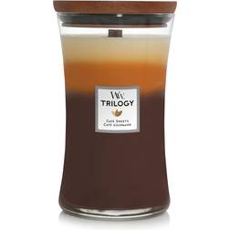 Woodwick Large Hourglass Trilogy Cafe Sweets Scented Candle 600g