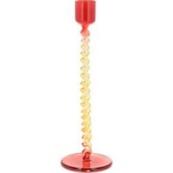 Villa Collection Styles Yellow/Red Candlestick 20.3cm