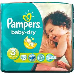 Pampers Baby Dry Nappies Size 3 4-9kg 30pcs