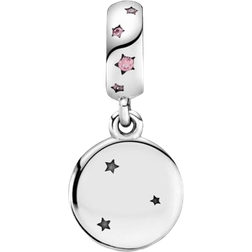 Pandora Forever Sisters Dangle Charm - Silver/Pink